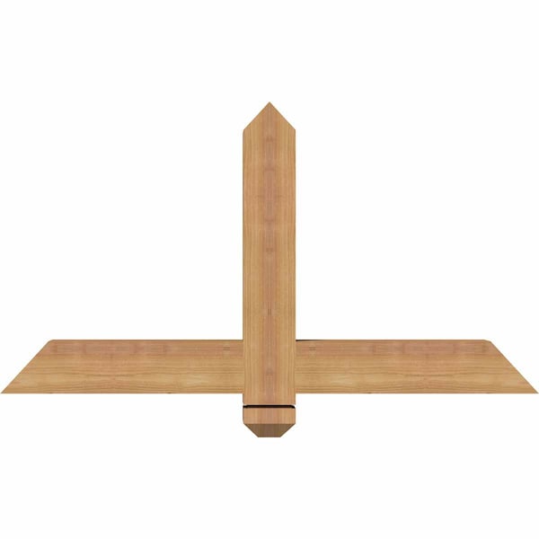 Ekena Millwork Eugene Smooth Timber Gable Bracket, Western Red Cedar, 36"W x 19"H x 3 1/2"D x 3 1/2"F, 13/12 Pitch GBW036X19X0404EUG00SWR - main